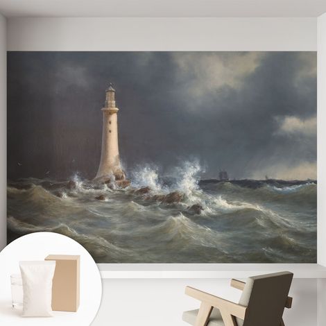 Carta Da Parati In Vlies Decorativa Per Pareti - Con Motivi Moderni - Con Colori Intensi - Per Ufficio tempeste marine 152x104 cm (1/5)