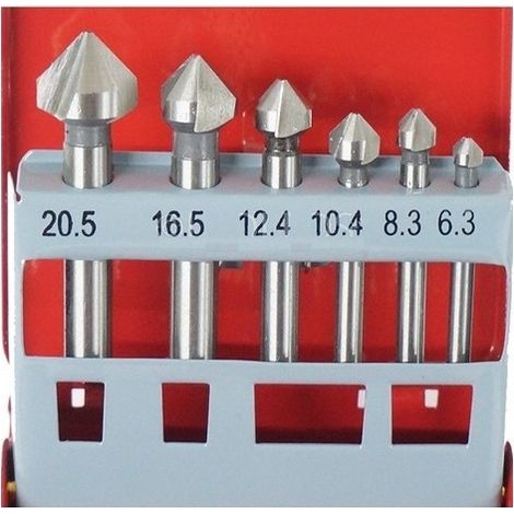 SD0601 Coffret aluminium de 6 forets coniques pour perceuse 6,3 - 20,5 mm