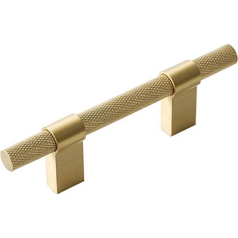 Barre en T moletée en laiton massif pour meuble, longueur étendue 188 mm (1/5)