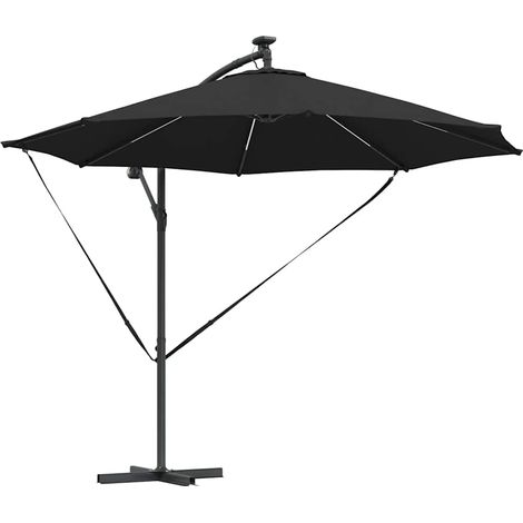 Parasol Noir 294 x 294 x 248 cm Polyester et Aluminium (1/5)