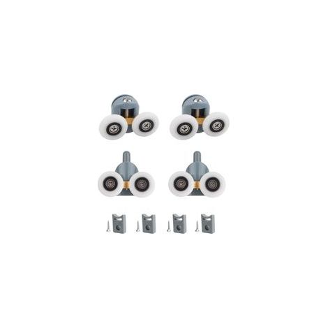 (23MM)2 paires，Rouleaux de porte de douche, 23 mm de diamètre pour la maison roulettes de rechange pour porte de douche coulissante, convient au verre de 4 à 6 mm, la salle de bain, les pièces de
