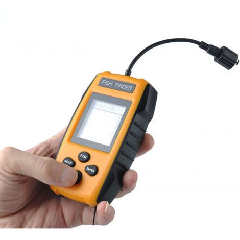 Sondeur de pêche filaire, localisateur de poissons, appareil d'observation des poissons, détecteur de poissons sous-marin portable avec surveillance en temps réel de la profondeur et de la température (1/3)