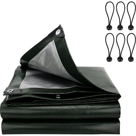 Bâche De Protection Étanche Résistant À La Déchirure Bâche De Protection en Bâche Imperméable Et Résistante Bâche De Jardin avec Oeillets en Aluminium 2x2 m (1/5)