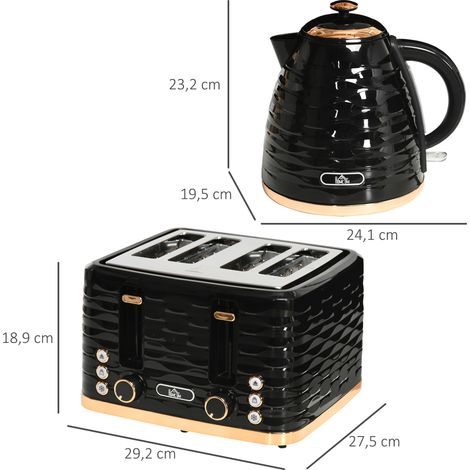 2-in-1 Toaster und Wasserkocher Set, 7 Bräunungsstufen, Auftau- und Aufwärmfunktion, Grau (1/5)