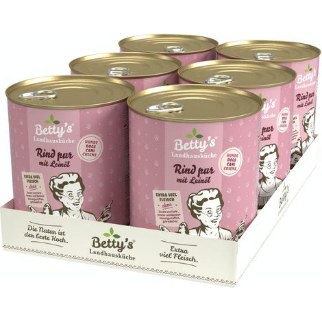 Cuisine de Campagne pour Chien Bœuf Pur avec Huile de Lin 6 x 800 g Convient pour Toutes Les Races de Chiens biodisponibilité (1/5)