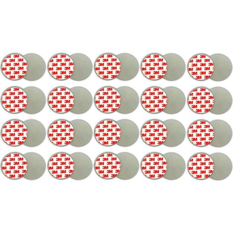 Lot de 20 supports magnétiques pour détecteurs de fumée Aimants adhésifs Supports magnétiques