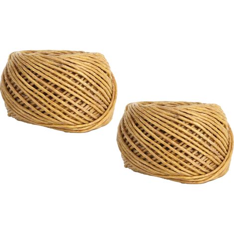 2 pièces de mèches à bougies 2mm en chanvre biologique écologique, non toxiques, pour fabrication de bougies DIY et lampes à huile (30m) (1/5)