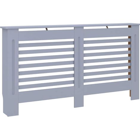 vidaXL Cubierta para radiador MDF gris antracita 152x19x81,5 cm (1/2)