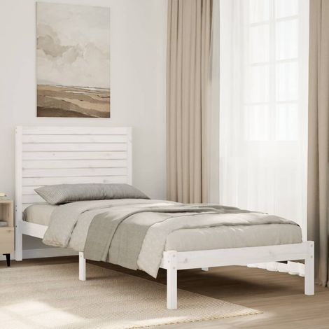 Cadre de lit extra long sans matelas-Structure de lit 90x220 cm bois massif (1/5)