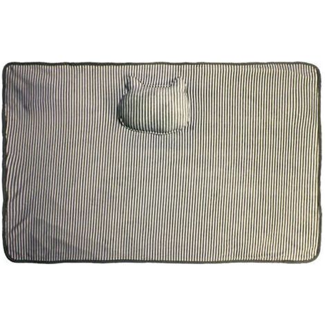 Couverture chauffante USB pour genoux (11572cm) Chauffe-pieds chauffant en flanelle Chauffe-corps Châle Couverture électrique, (gris) (1/5)