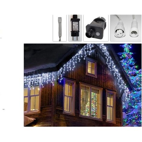 TENDA LED BIANCO FREDDO 120LUCI 3MT PROLUNGABILE PER ESTERNO DECORAZIONI NATALIE