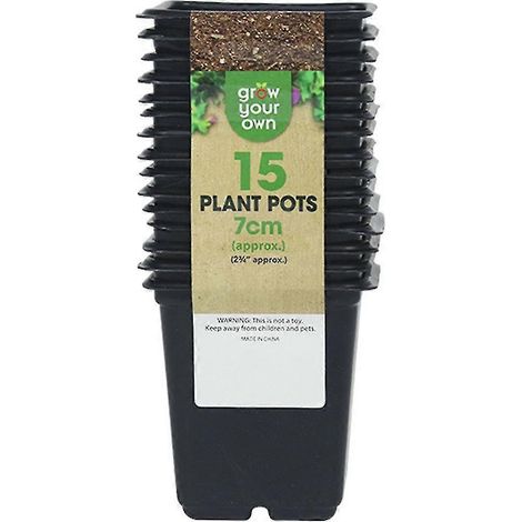 Lot de 12/15 pots de pépinière en plastique pour plantes d'intérieur et d'extérieur, semis, légumes et plantes succulentes (1/5)
