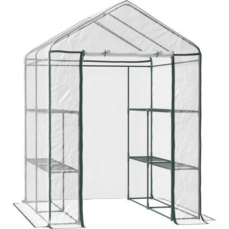 Serre de jardin easycomfort greenhouse acier 143x195 cm
