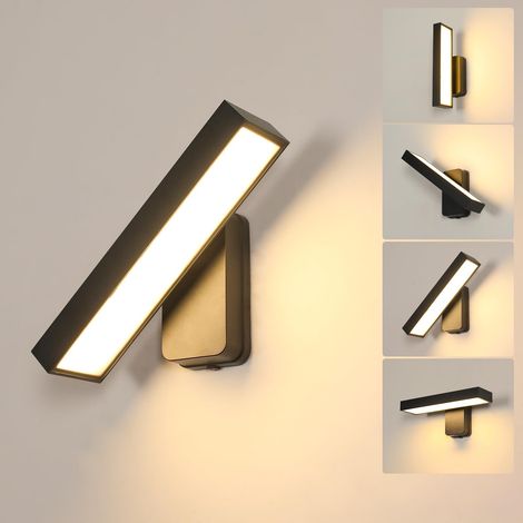 Applique Murale Exterieur LED 17W Étanche IP65 3000K, Noir (1/5)