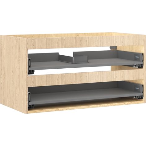 Mexen Box-A boîtier de meuble sous-lavabo 90 cm, 2 tiroirs, chêne - 91AX0-0900-470-2-81 (1/5)