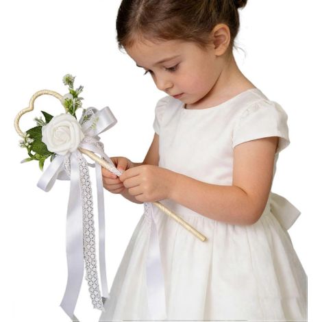 Bouquet de demoiselle d'honneur à main bouquet de petite fille d'honneur baguette magique romantique (1/5)