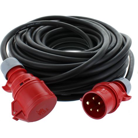 CEE-Verlängerungen 400 V, H07RN-F 5G 2,5 mm² 16 A 25 m, Gummikabel