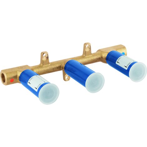 Grohe – Corps encastré 1/2" pour mélangeur 3 trous mural – profondeur d'encastrement 43-85 mm – corps laiton DR non corrosif – 29025002