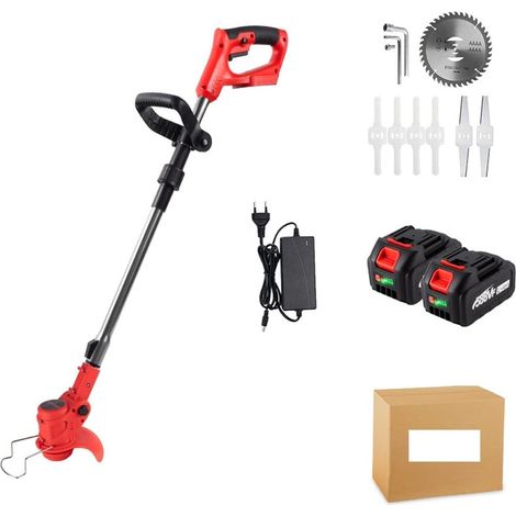 2500W 20000 TR/Min Tondeuse à Gazon électrique Pliable Coupe-Herbe réglable Jardin élagage Coupe Outils électriques for Batterie 18v (Color : 2 Battery Plug, Size : W) (1/5)