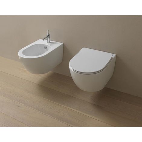 Sanitari like sospesi senza brida con sedile softclose di (1/3)