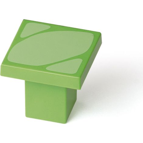 Pomo de plástico con acabado manzana, dimensiones: 30x30x28mm -