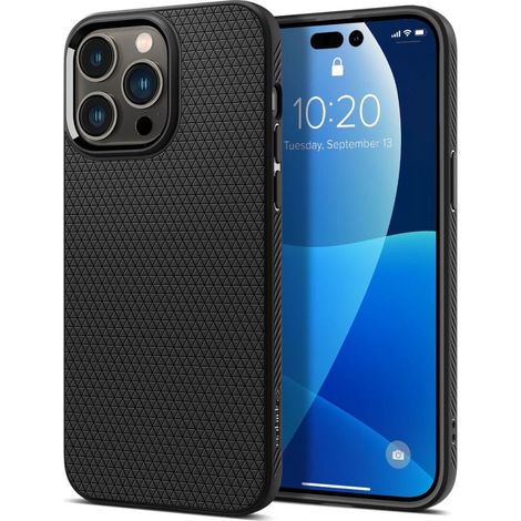 Cover Spigen Liquid Air per iPhone 14 Pro Nero opaco