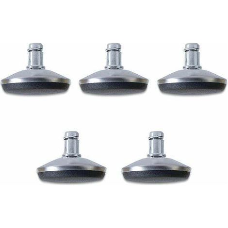 Ruote di ricambio girevoli per sedia da ufficio con base fissa, diametro 7/16" (11 mm), compatibili con la maggior parte delle sedie da ufficio. (1/4)