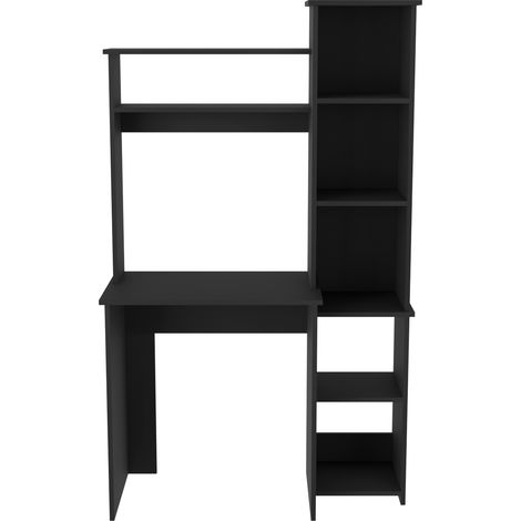 Mesa de Escritorio Versalles con estantería  , 162.30 cm  X 98.29 cm  X 45.21 cm  , Negro