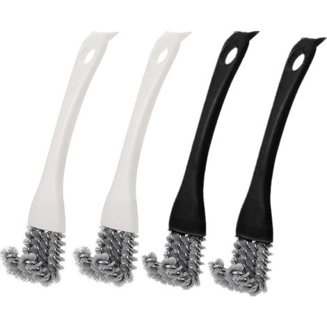 Lot de 2 brosses barbecue,acier inoxydable,poils en V,grattoir intégré,nettoyage grilles (1/5)