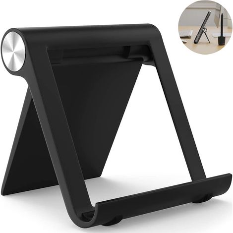 Support Portable Pour Tablette - Angle De Visualisation Réglable - Usage Bureau Lit Voyage - 1 Pièce (1/5)