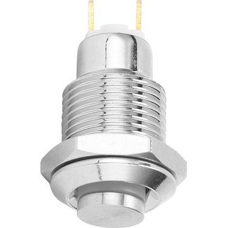 Interrupteur à bouton-poussoir de 10 mm en acier inoxydable, étanche, momentané, 3 V (1/5)