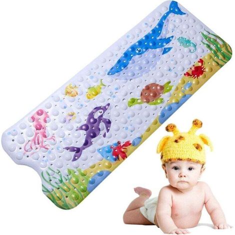 Tapis de Baignoire,Tapis de Baignoire Antidérapant Tapis de Bain Antidérapant Tapis de Douche Tapis de Baignoire BebeTapis antidérapant Baignoire Tapis de Bain pour Enfants 100 x 40 cm (1/4)