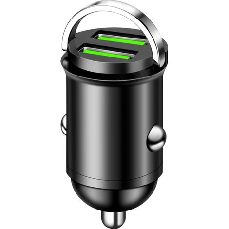 USB-Kfz-Ladegerät, Mini-Schnellladefunktion mit zwei 22,5-W-Anschlüssen, Zigarettenanzünderstecker, für iPhone 15/14/13/XR/Max/X/8, Galaxy, Smartphones und Tablets