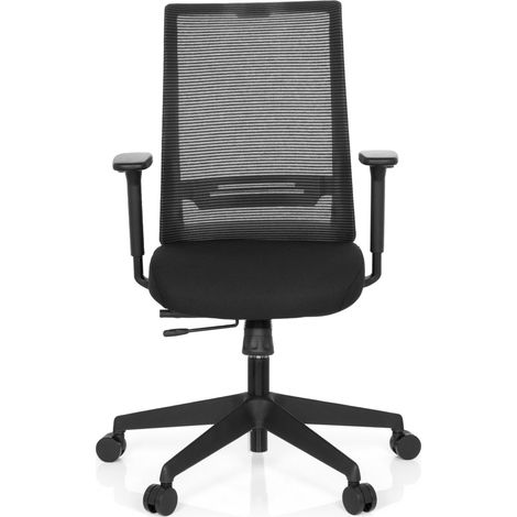 [NEUWERTIG] B-Ware Hjh Office Bürostuhl Drehstuhl Stuhl Coniston Netz Stoff Schwarz Armlehnen