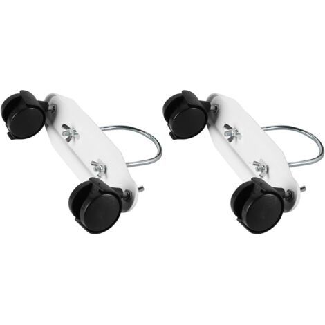 Lot de 2 roulettes pivotantes à 360° pour radiateur à bain d'huile, roulettes robustes pour radiateur électrique, roulettes à crochet en U