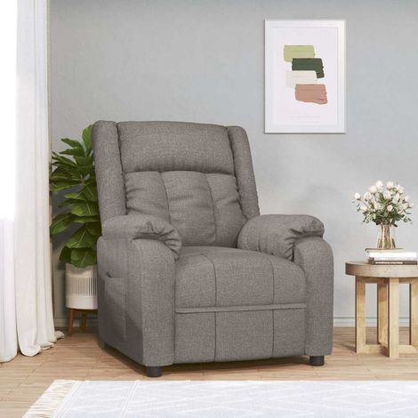vidaXL Fauteuil inclinable Taupe Tissu (1/5)