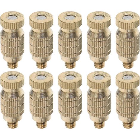 Brass High Pressure Nozzle Threaded Structure Outdoor Gardening Landscaping Golden Material Irrigation 10Pcs (1/5)