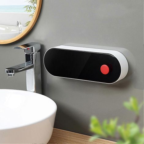 Universelle, wandmontierte Seifenschale, kein Bohren erforderlich, wasser- und staubdicht, mit Klappdeckel, für die Dusche, selbstklebende Wandmontage, Aufbewahrungsbox, Standardmodell (1/5)