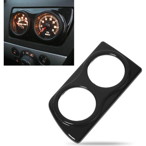 Soporte doble para indicadores en el salpicadero, con rejilla de ventilación, color negro brillante, pieza de repuesto para Vauxhall Astra H VXR MK5 con volante a la derecha. (1/5)