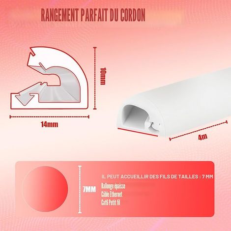 Cable duct Type D 14x10 mm (1/4)