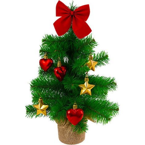 Albero di natale artificiale 45 cm - compatto realistico decorato