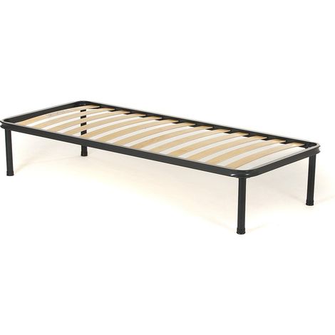 Materassimemory.eu - Rete Singola con doghe in faggio e Telaio in Ferro Misura 80x190 Altezza Rete 35cm - doghe letto in faggio