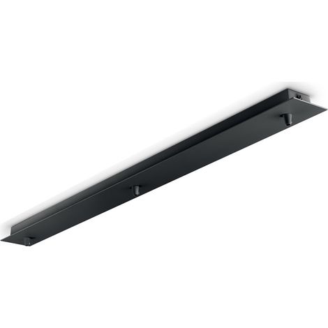Rosone lineare ideal lux a 3 luci nero - 123301 (1/4)