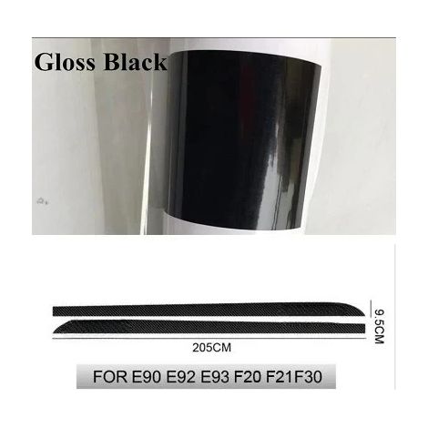 (Noir brillant pour 205 cm) 2 autocollants de bas de caisse pour BMW E90 E92 E93 F20 F21 F30 F31 F32 F33 F34 F15 F10 F01 F11 F02 G30 (1/3)