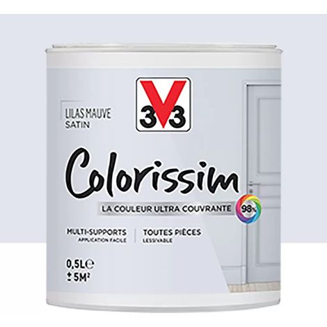 Peinture Multi-supports V33 Colorissim Satin Lilas mauve 0,5 L