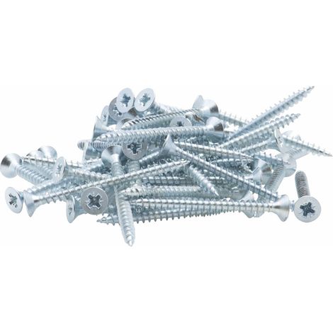 Vis à bois tête fraisée PZ zinguée Viswood filet total 5x50 mm (x100 vis)