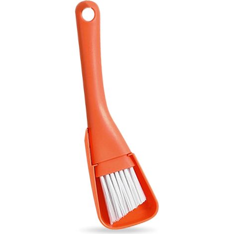 Ensemble de brosse et pelle à poussière pratique pour nettoyer la poussière, outils de nettoyage multifonctions portables pour tableau à clés (orange)