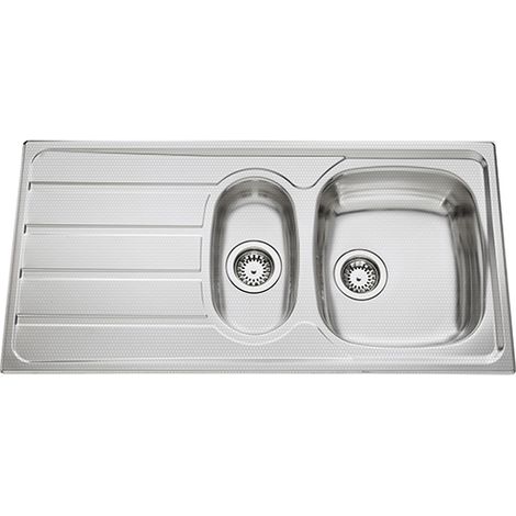 Évier de cuisine Inox mini-structure Montebello avec vide sauce - L 1000 x l 500 x P 160 mm - sous-meuble de 60 cm - Aquatop (1/4)