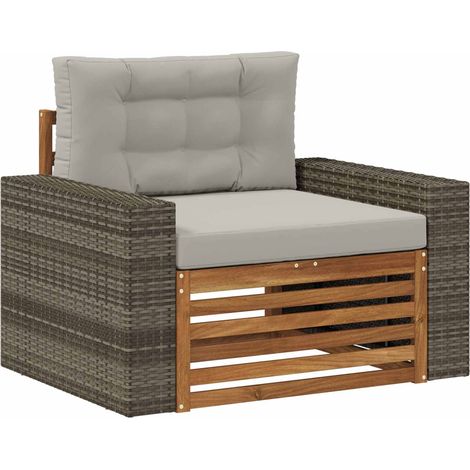 Maison Exclusive - Outdoor Mittelsofa Natur