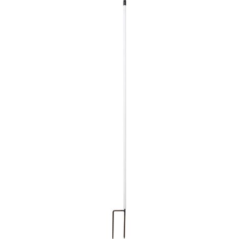 Horizont – Piquet double pointe pour filet 1.20 m – Piquet blanc 15 mm diamètre – Renforcement clôture – Pour terrains accidentés